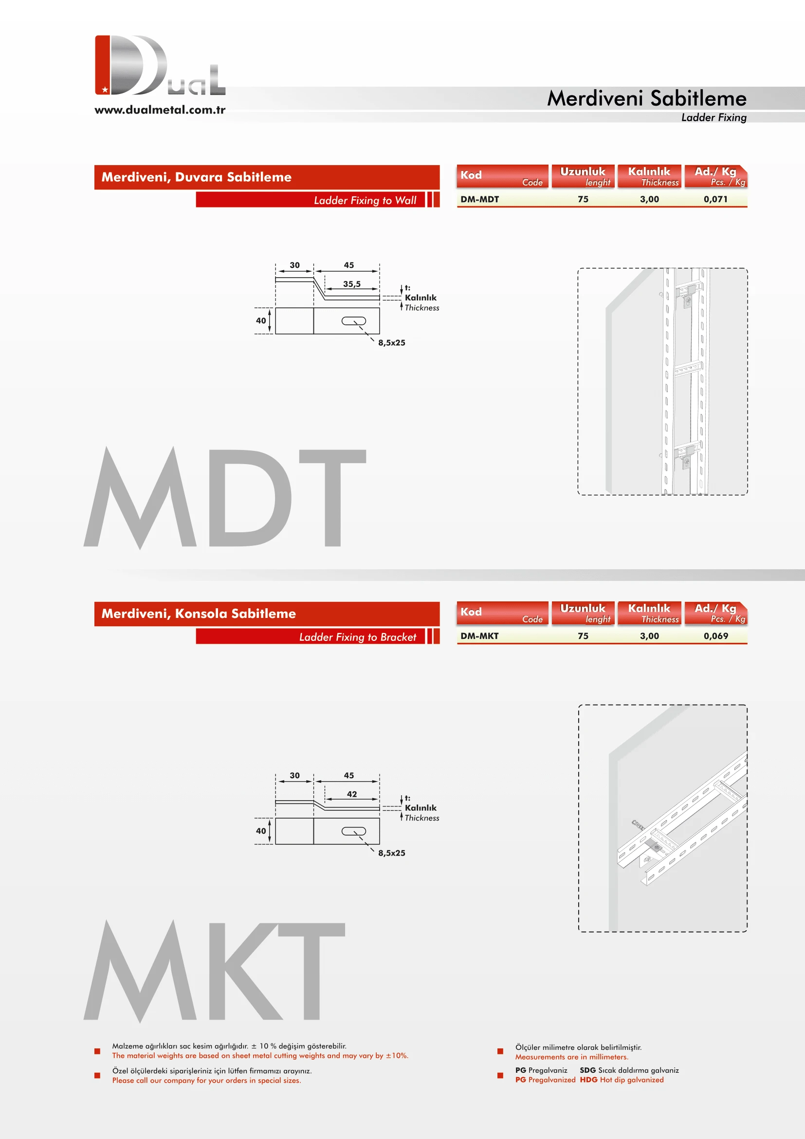 Merdiven Konsol & Duvara Tespit Elemanı