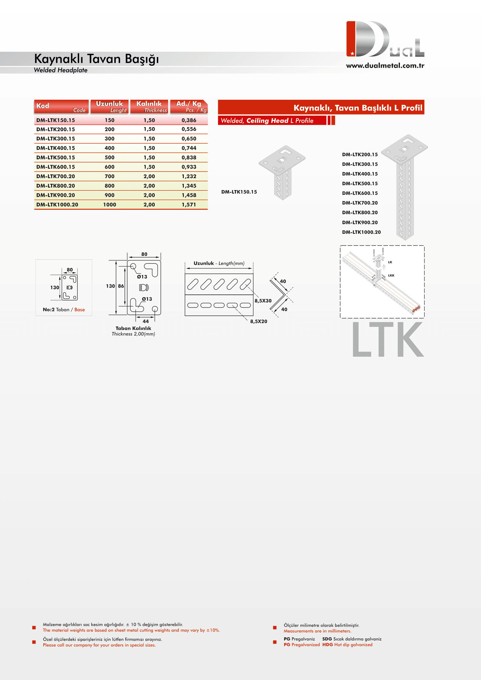 L Profil Kaynaklı Duvar Başlığı
